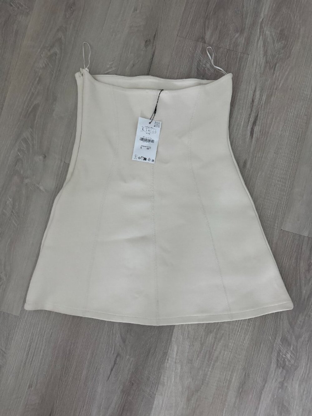 ✨ Zara Structured Bandeau Mini Dress – Size L – NWT - Picture 14 of 15